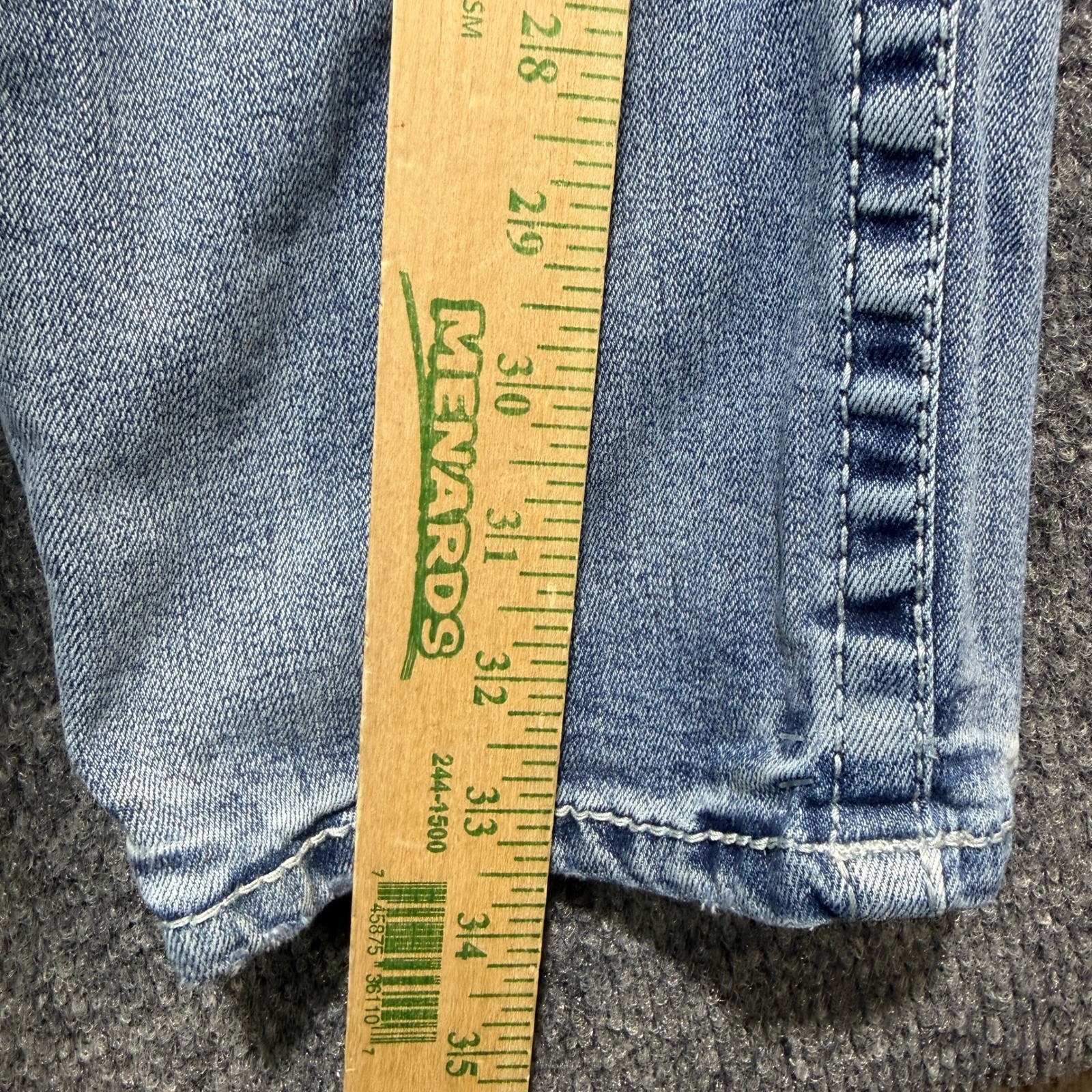 BKE Jake Straight Jeans Mens 31×34 Light Wash Denim Stretch Embroidered Pocket