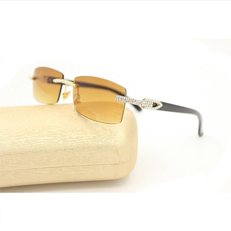 Diamond Sunglasses BUFF’S lens gold Retro Migos Buffs vintage Hip Hop rapper