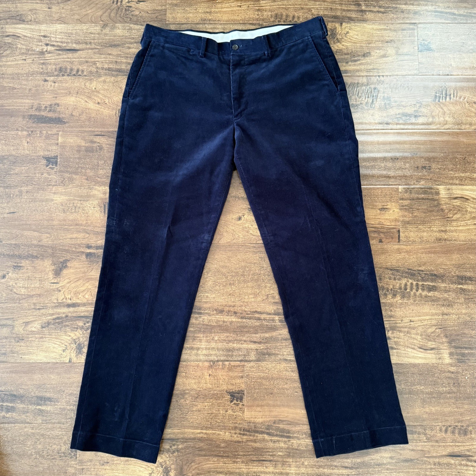Polo Ralph Lauren Pants Mens 36×32 Navy Corduroy Stretch Straight Leg Chino Cord