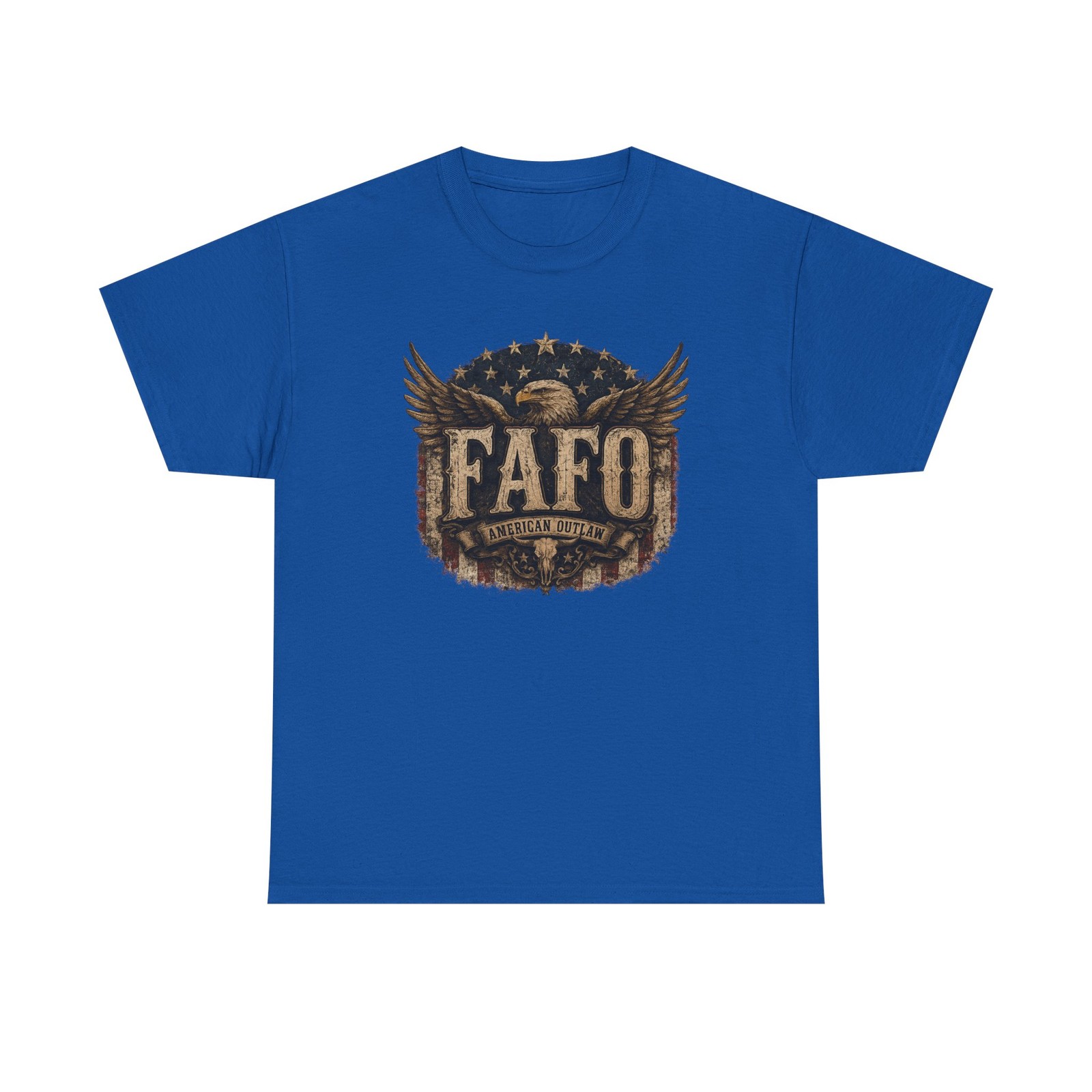 FAFO Eagle Shield Shirt | Distressed American Flag Wings