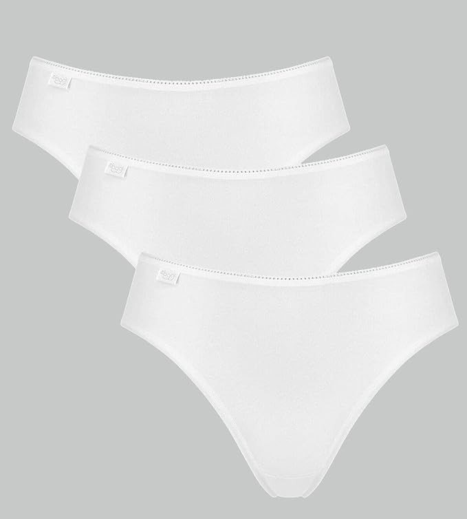 Sloggi 24/7 Microfibre White Tai Knickers Lycra Freefit 3 Pack