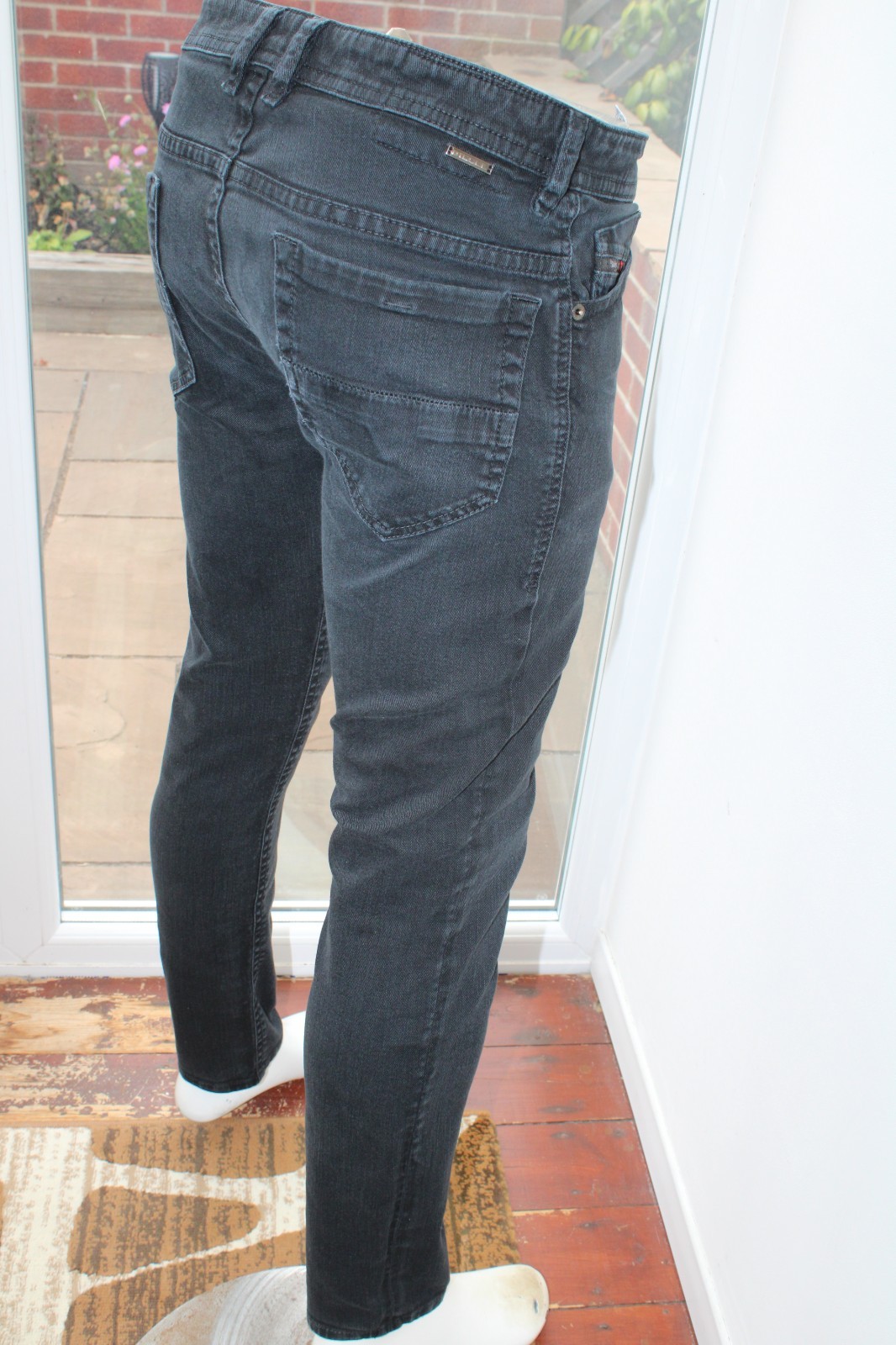 Diesel Thommer W32 L32 Jeans Black Slim Skinny Taper Stretch Tapered 32R Zip