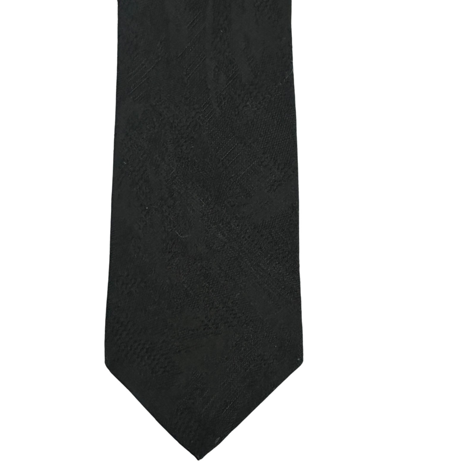 City Streets Black Slim Width Tie Acetate Polyester Blend Made In USA Menswear