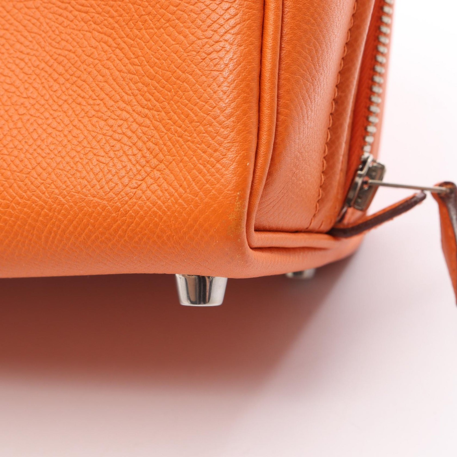 Hermes Bag Sac En Vie 26 Handbag Orange K Stamp 2007 Epsom Leather 10.2in 99