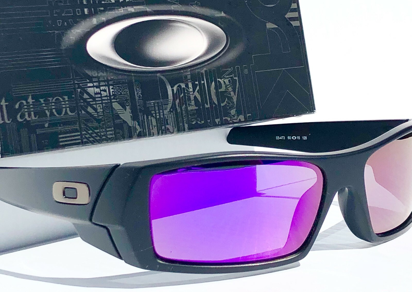 NEW* OAKLEY GASCAN Matte BLACK POLARIZED Galaxy Purple Violet Sunglass 9014