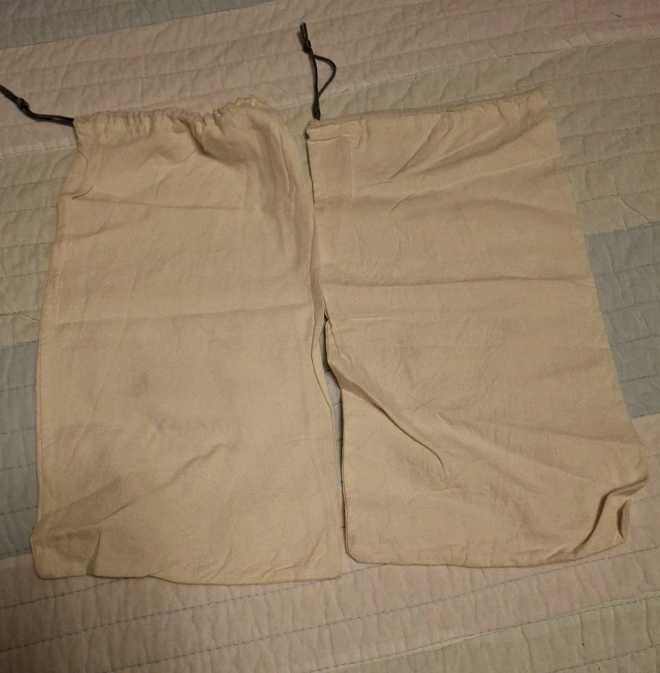 Lot Of 2 Bally Shoe Dustbags or Shoe Protectors Natural Tan 12.5″x6.75″