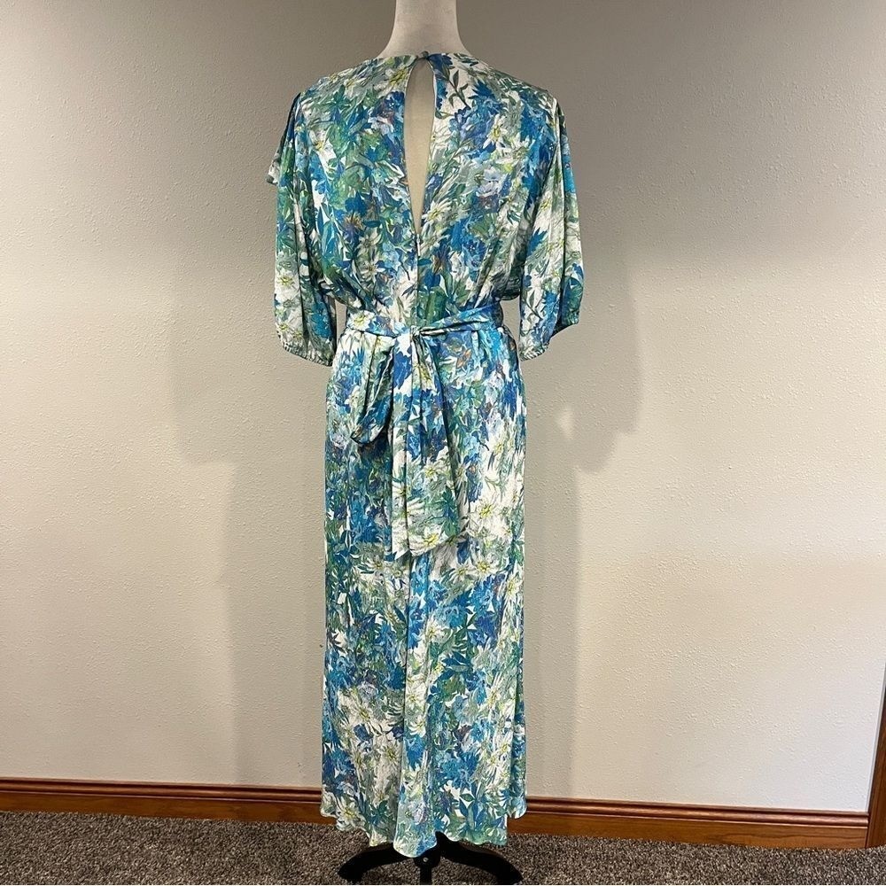 Ted Baker Nicciey Floral Puff Sleeve Midaxi Dress size 6