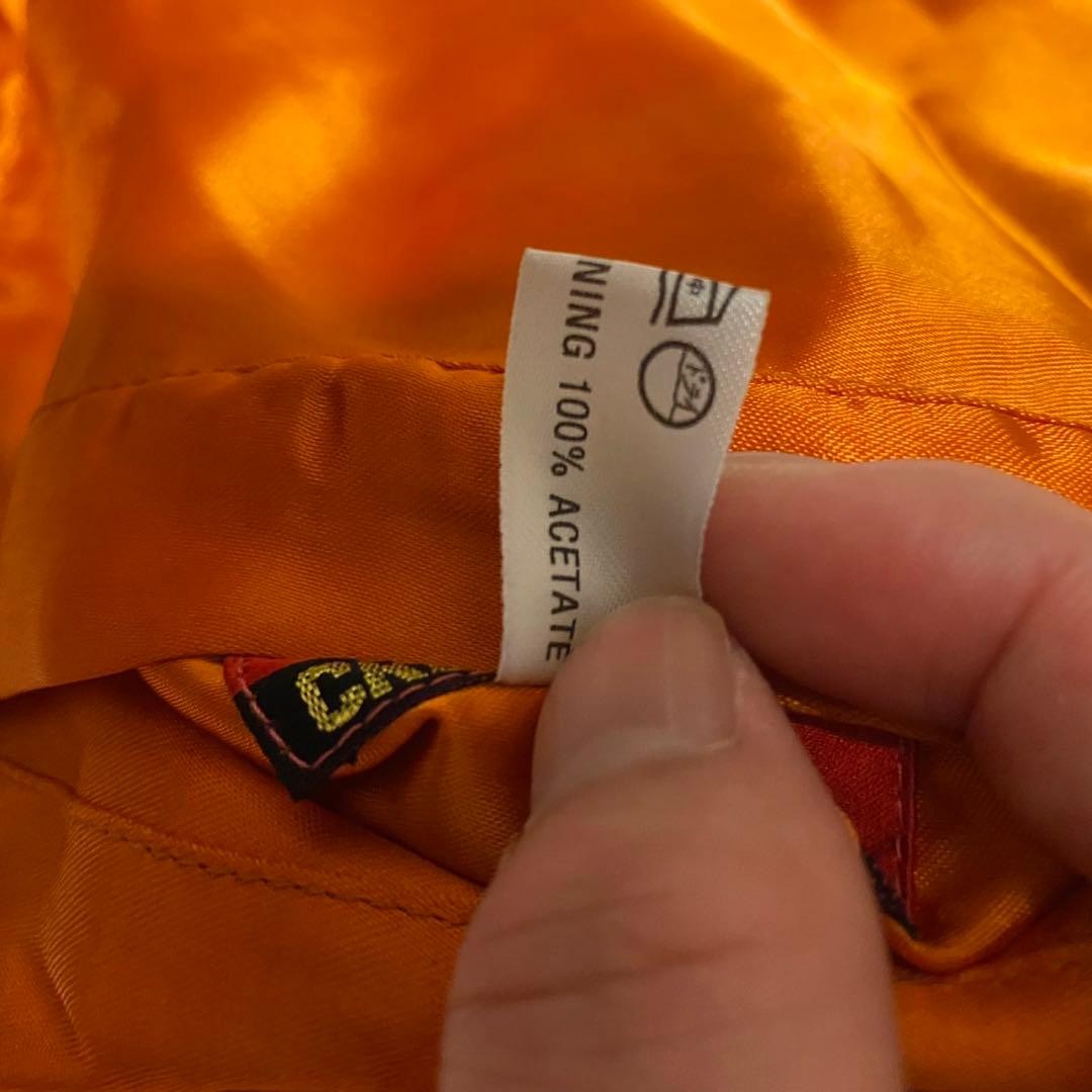 80s Cream Soda Pink Dragon Reversible Sukajan Souvenir Jacket Black Orange
