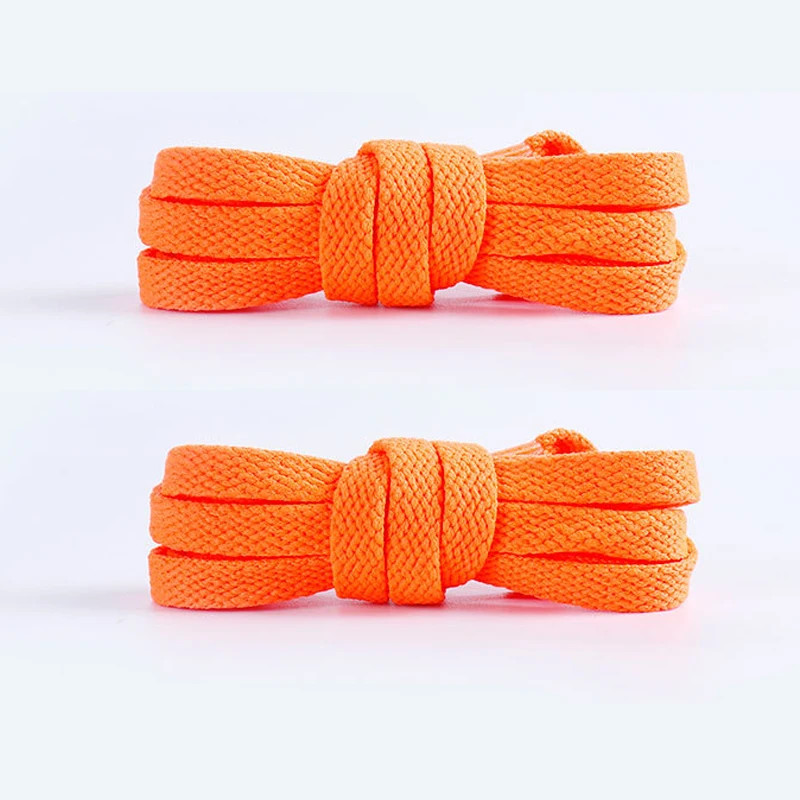 0.8CM Flat Polyester Shoelaces, Multi-Color Replacement Laces, Durable Stretchy