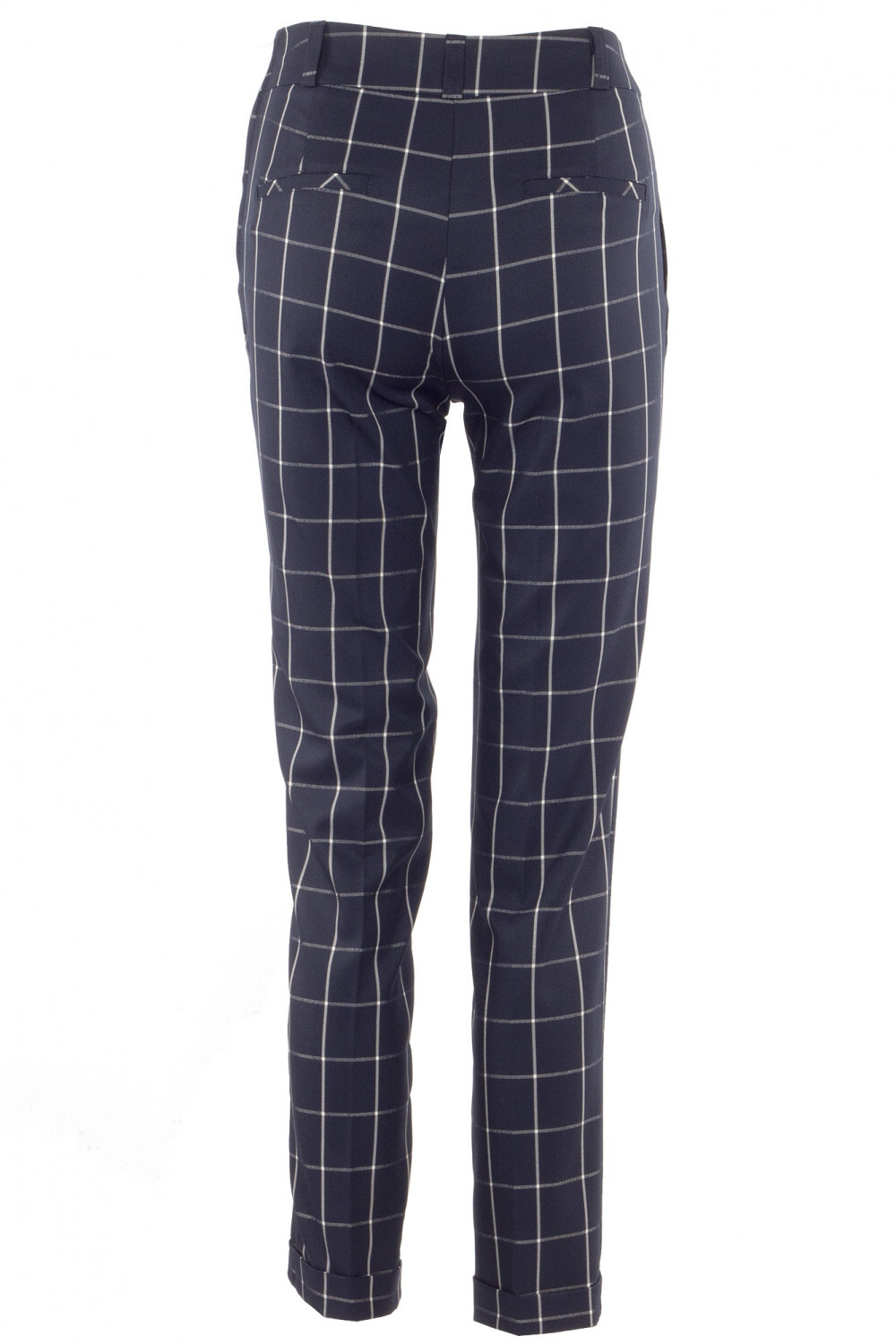 Pants navy blue in a large cage Size 0 US Fashionable NEW High Quality
