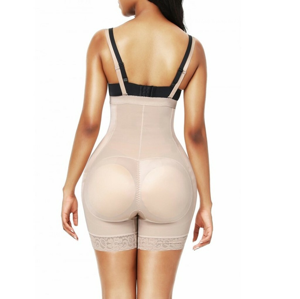 Removable Padded Hips & Butt Lifter Body Shaper Waist Control BBL Faja Shorts