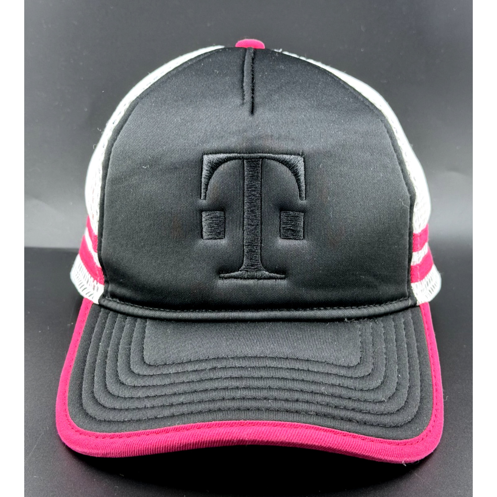 Adult T-MOBILE CAP CAP Black White Pink – OSFM – Adjustable