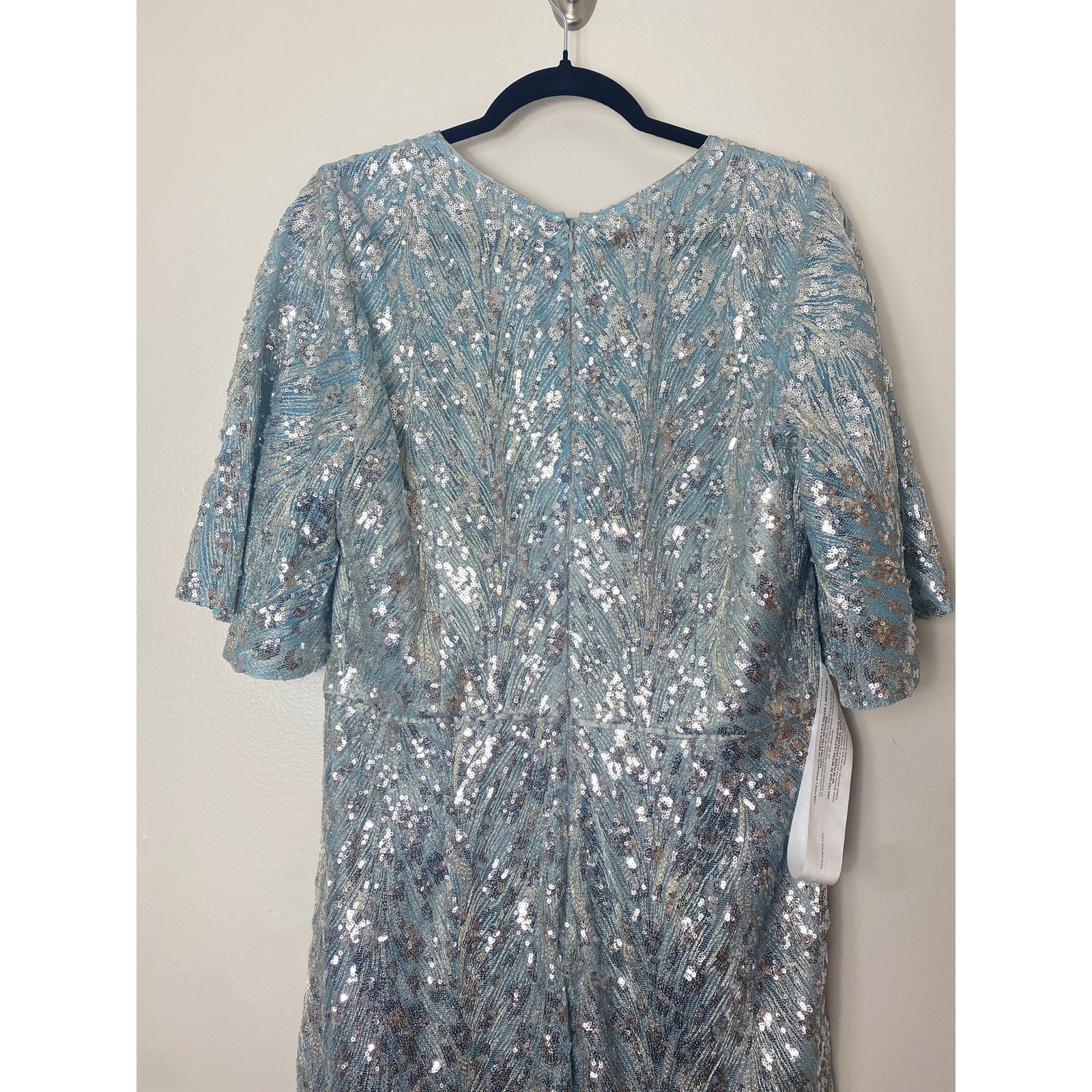 NWT JS Collections Dress 12 Blue Mother of the Bride Wedding Guest Formal Gown