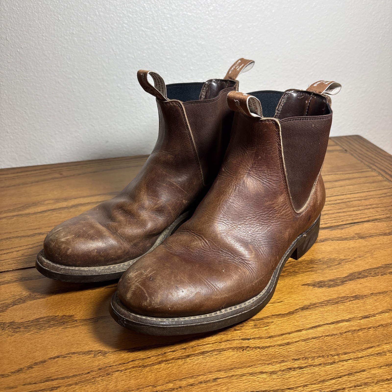 R.M. Williams Chelsea Brown Leather Pull On Boots Men’s Size US 9 / UK 8