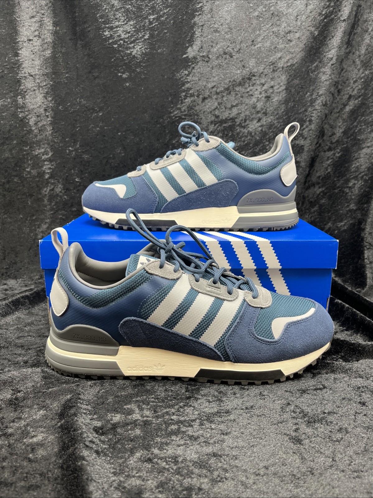 adidas Zx 700 Hd Lace Up Mens Blue Sneakers Casual Shoes H01850 Size 12 Mens