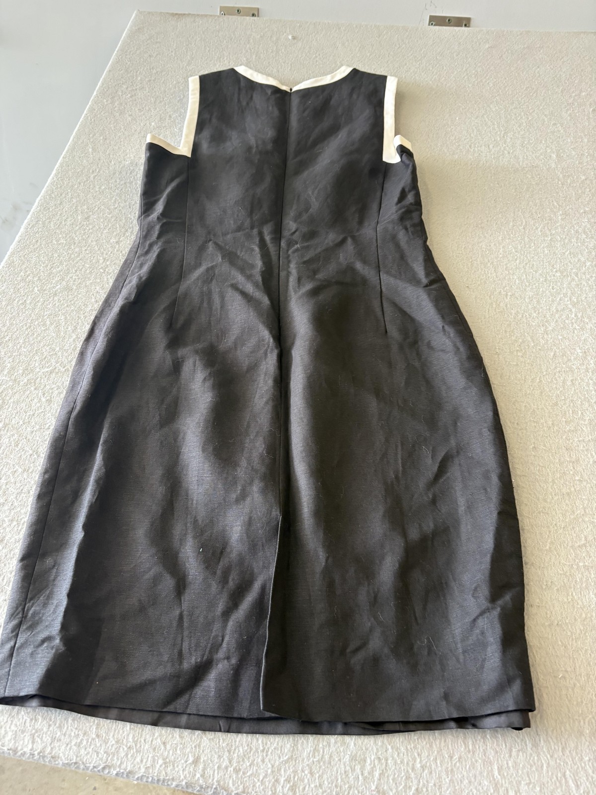 Yves Cossette Depeche Mode Dress Womens 10 Black Sleeveless Sheath Knee Length