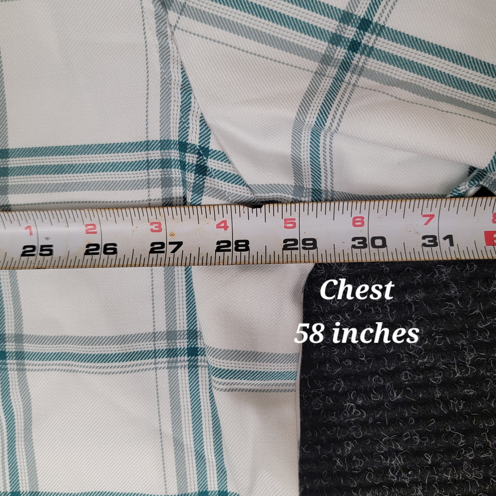 Dixxon Flannel Co “Whistler” Button Up Shirt 4X NWT White Teal Plaid D-Tech