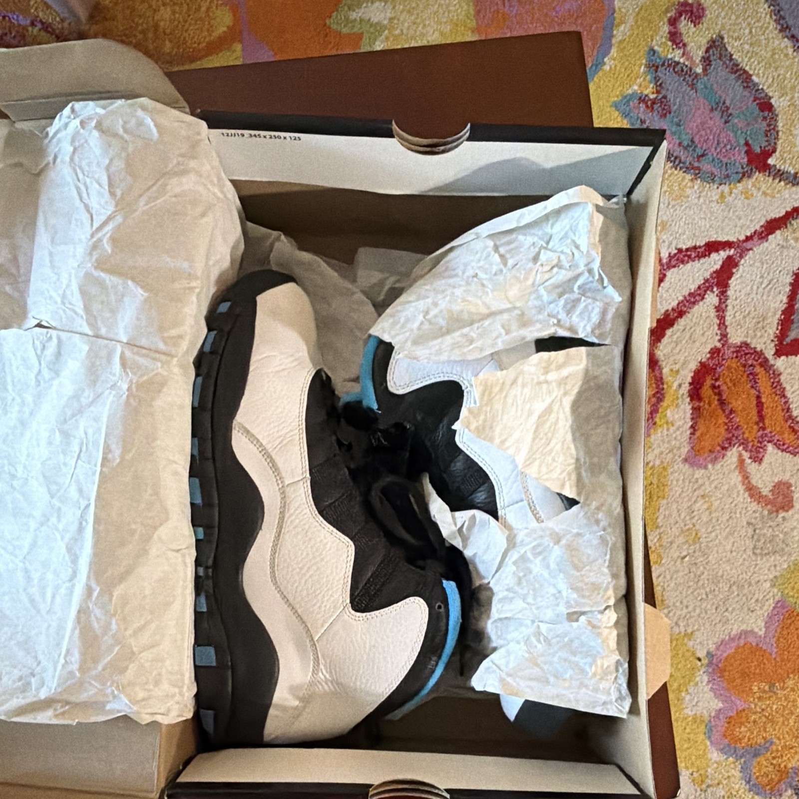 Jordan Air Jordan 10 Retro 2014 Powder Blue White/Black/Blue used.