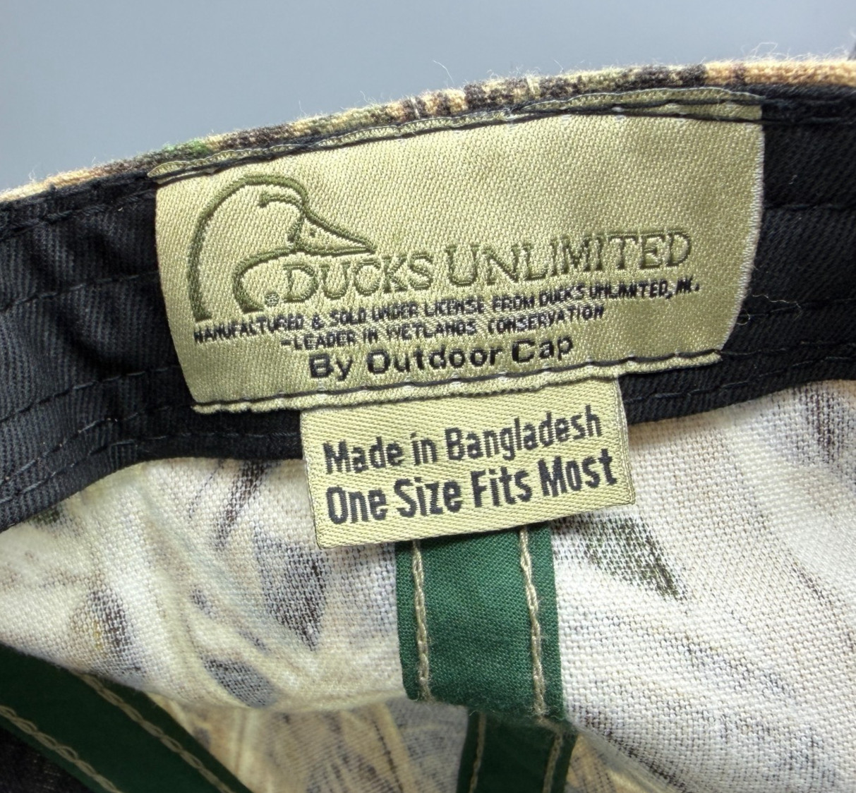 Ducks Unlimited Outdoor Cap Camo Adjustable Baseball Hat Adult One Size Fit Most