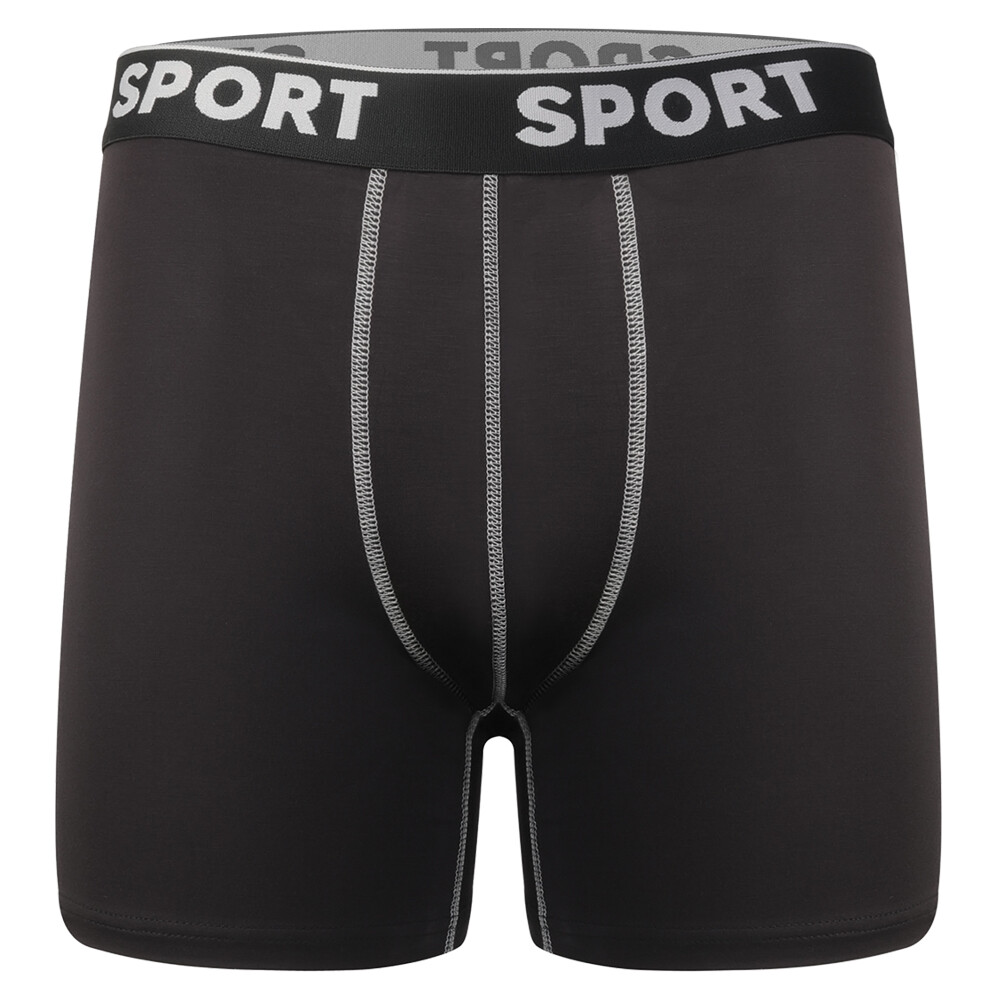 4 Pack Mens Bamboo Underwear Soft Boxer Briefs Anti Chafing Trunks Waistband Fly