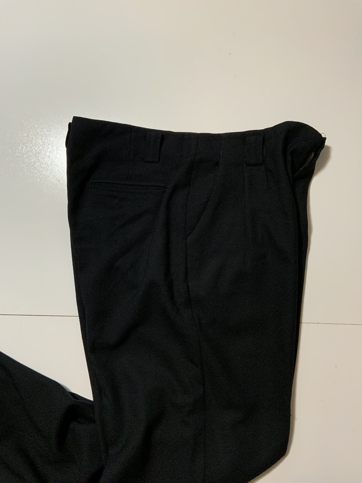 Vintage 80s Studio Tokyo International Japan Wool Black Pleated Cuffed Pants 36