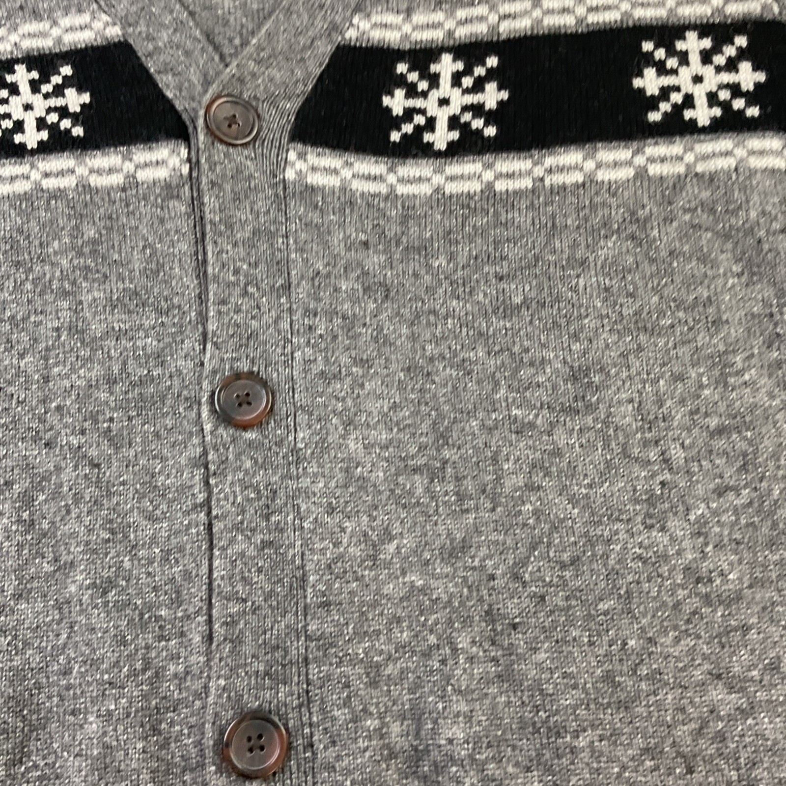 Alan Flusser Cardigan Men Sz XL Sweater Preppy Wool Acrylic Blend Fair Isle