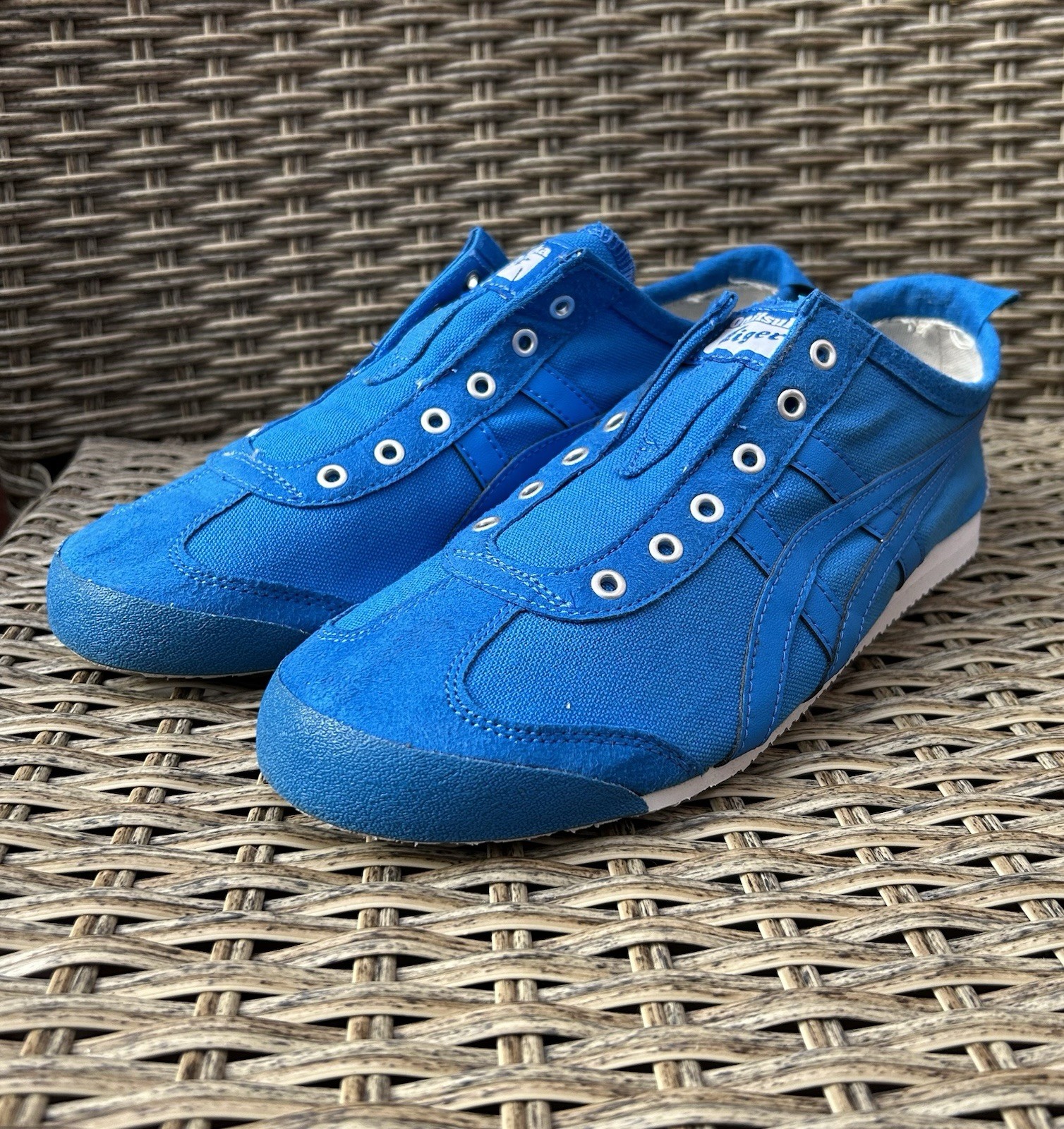 Onitsuka Tiger Mexico 66 Slip-On Trainers Canvas Blue US 7 AW18