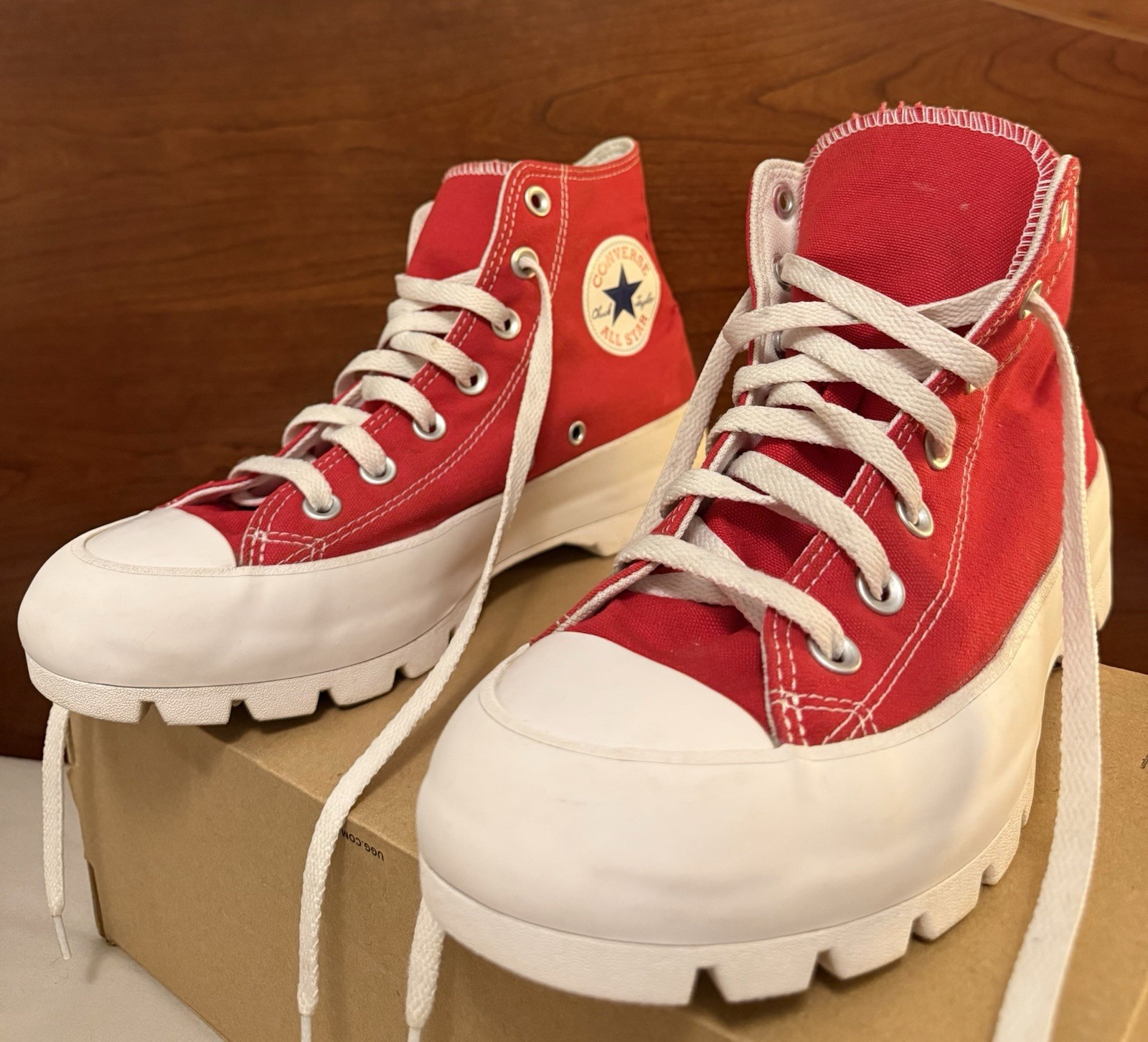 Converse Chuck Taylor Platform Lugged Hi Tops Red Women’s Size 8 EU 38 UK 6