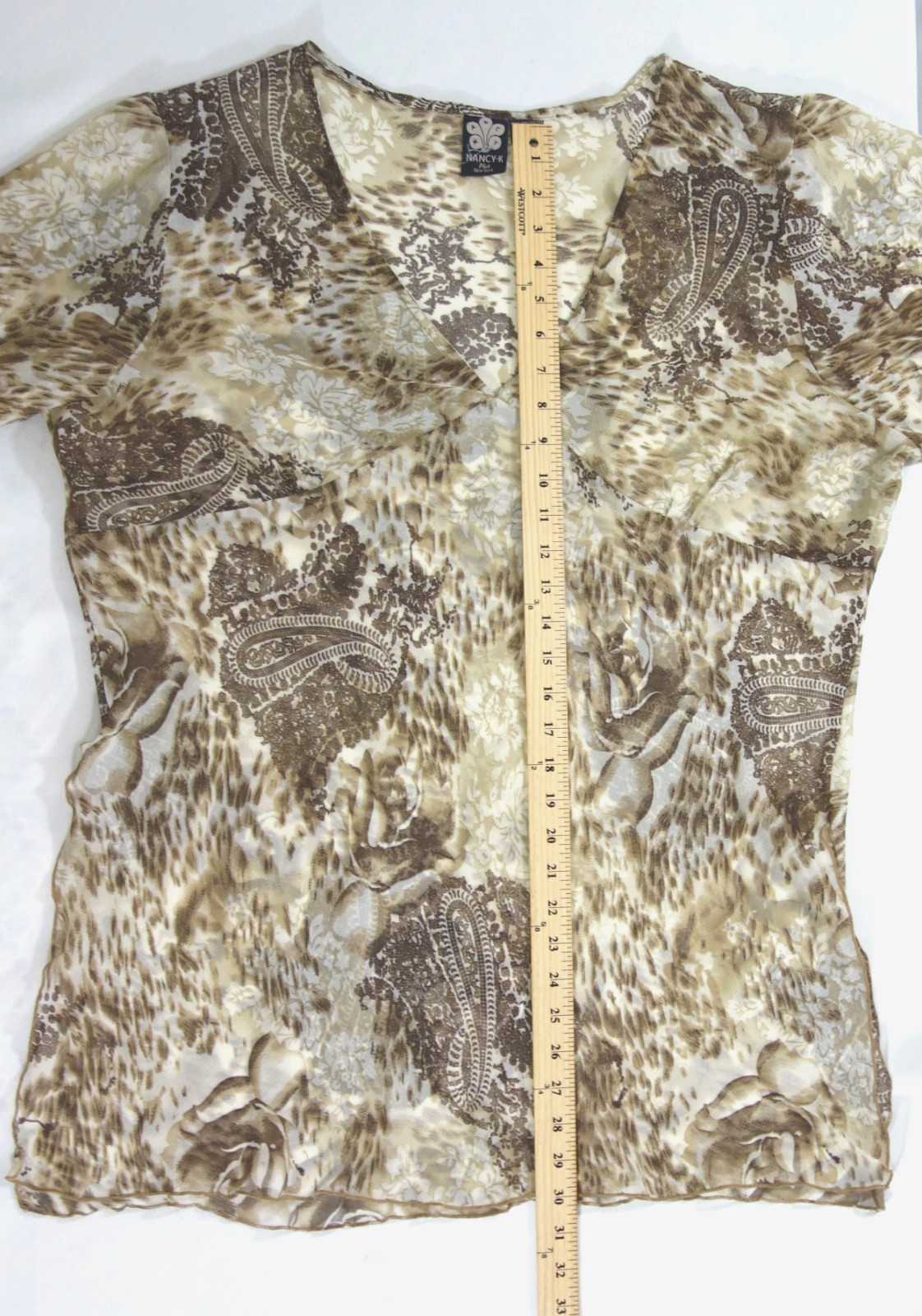 NANCY-K~Plus Size 3X Chiffon Y2K Super Boho Tunic Huge Dripping Batwing Sleeves