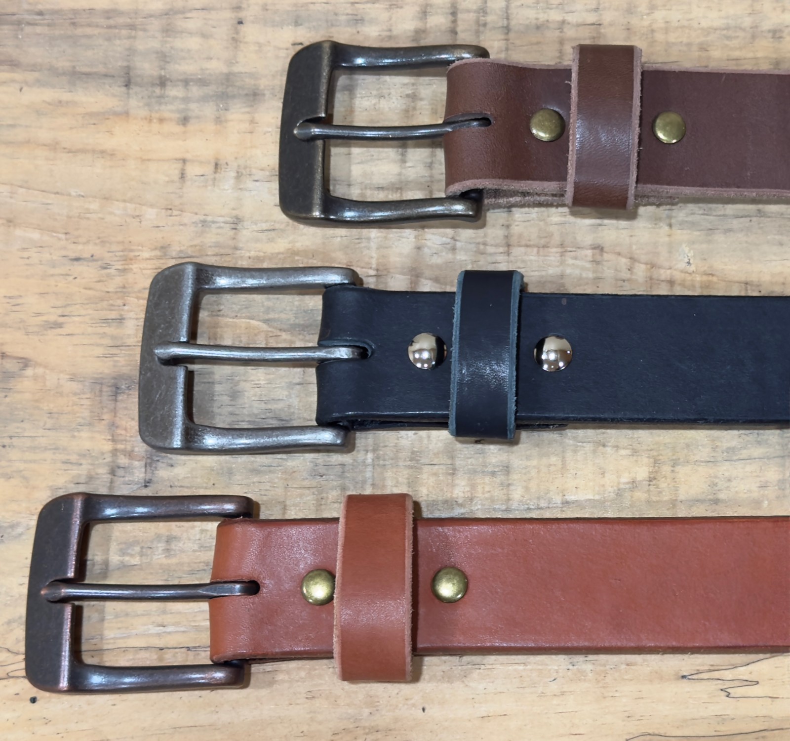 Men’s Full Grain Leather Belt – 1.5” Veg Tanned Cowhide, Heavy-Duty, Made in USA