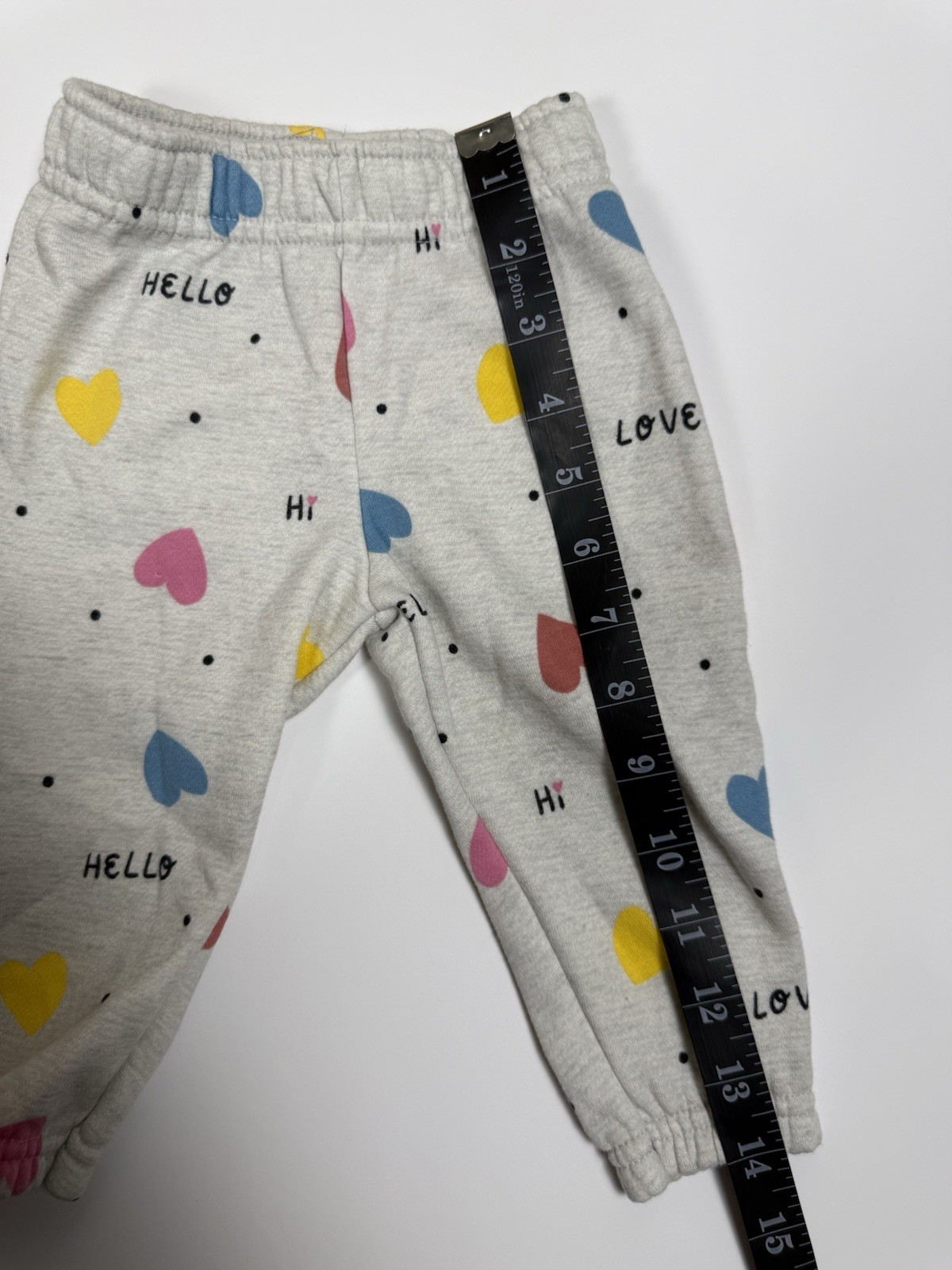 Garanimals 2pc Gray Heart Print Long Sleeve Sweatshirt & Pants Set 6-9M