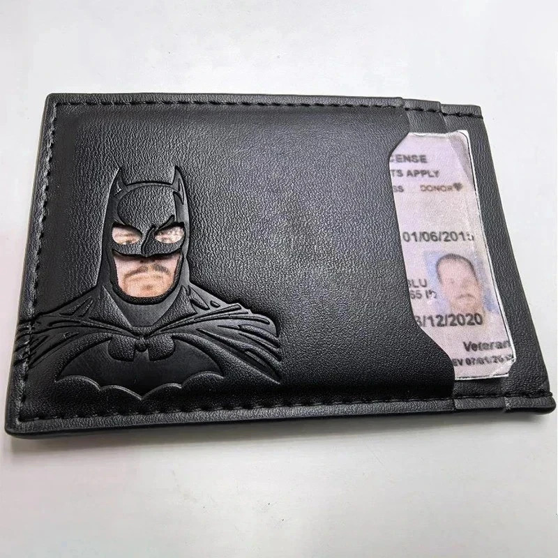 The Bat Wallet – Hand Sewn Leather Wallet With ID Window For Super Hero Mask