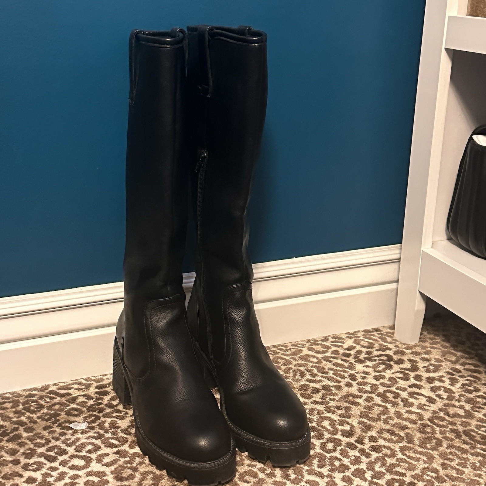 DV Dolce Vita Mya Boot Women’s US 6 Black Block Heel Knee High Riding RHS6836