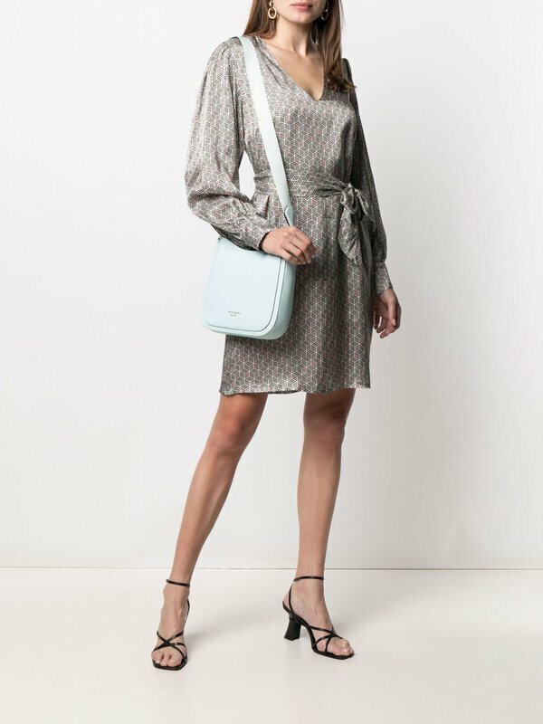 R Kate Spade Roulette Messenger in Blue Leather Crossbody PXR00329 NWT $228 FS