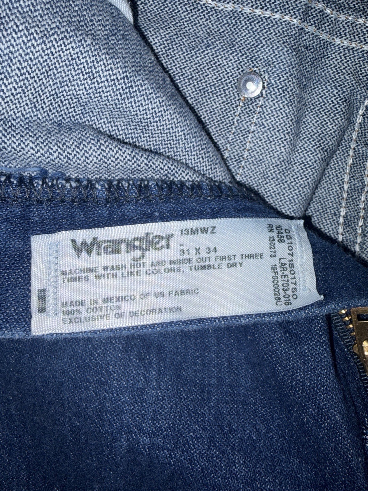 Wrangler Cowboy Cut Men’s Blue Medium Wash Denim Jeans Regular Fit Straight
