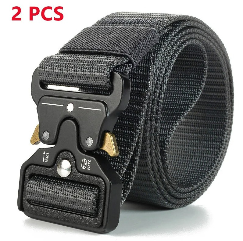 2pcs Tactical Quick Release Belt Real Nylon Outdoor Military Sports Unisex – NEW