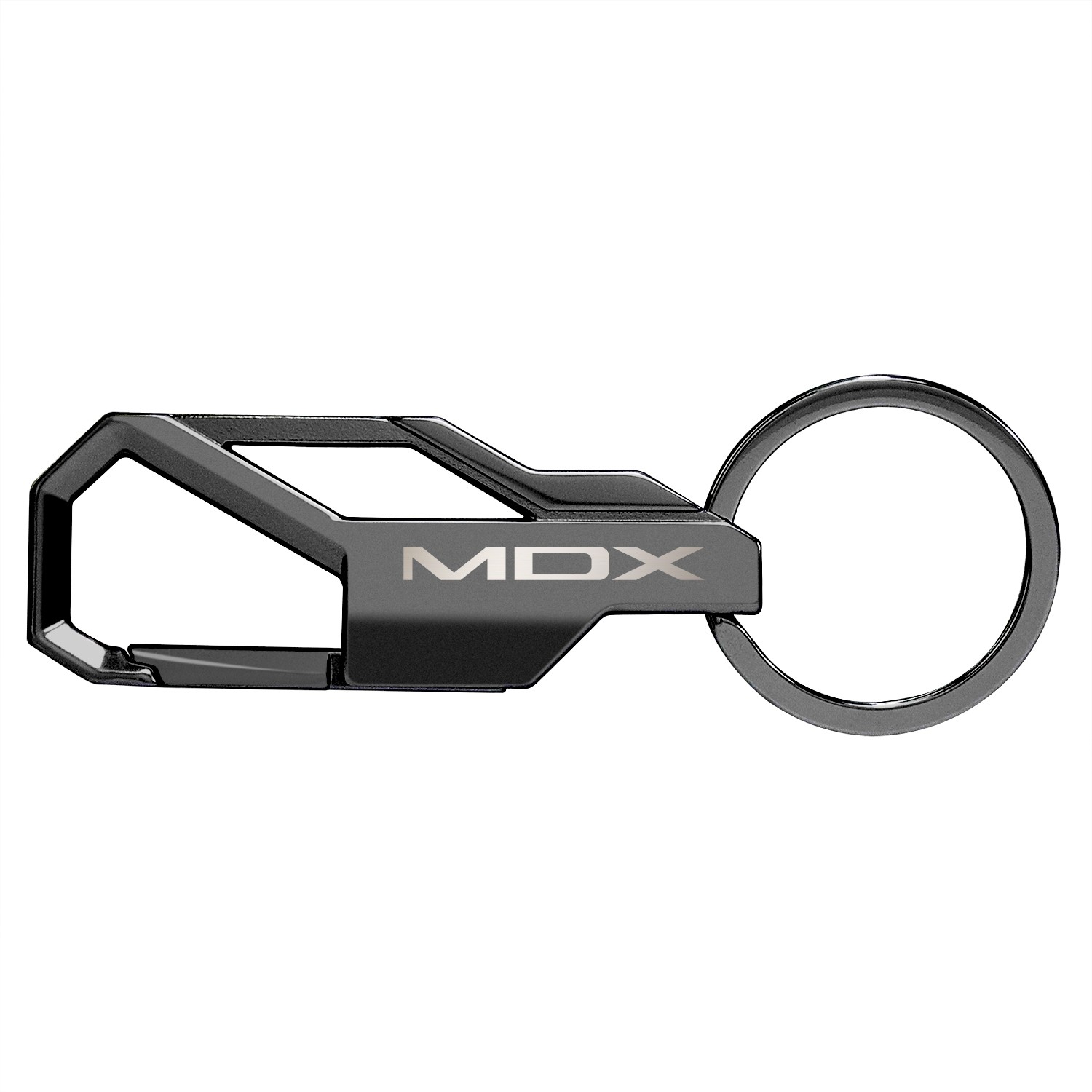 Acura MDX Gunmetal Black Carabiner Style Snap Hook Metal Key Chain