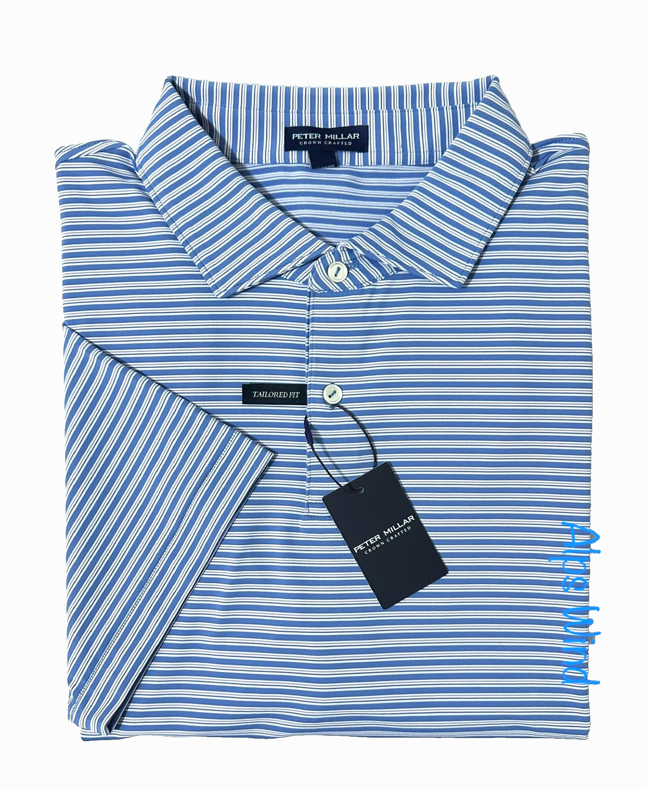 Peter Millar Men’s Brook Blue Bowen Performance Jersey Polo SZ. XXL NWT$115