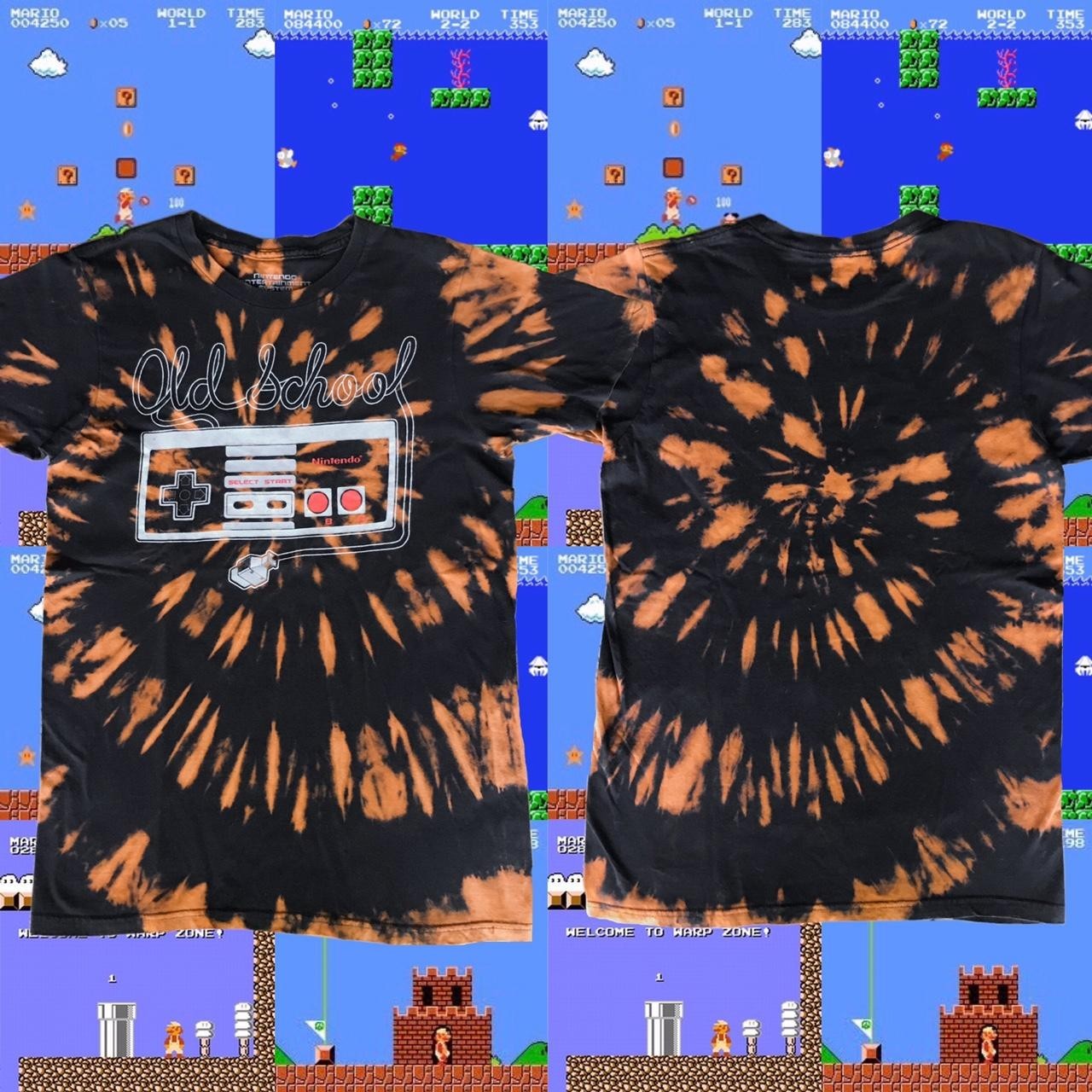 Hand-Dyed Nintendo Retro Tie-Dye Medium T-Shirt One of a Kind Old School