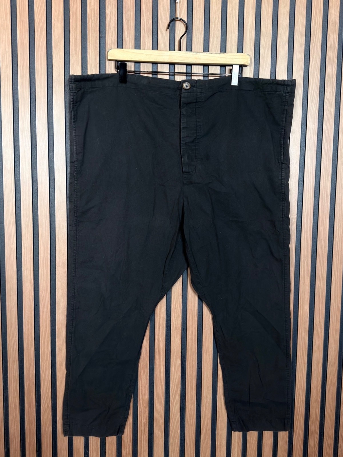 RTH Roger That Pants OS Gray Paperbag Pop On Cropped Drawstring Button Fly