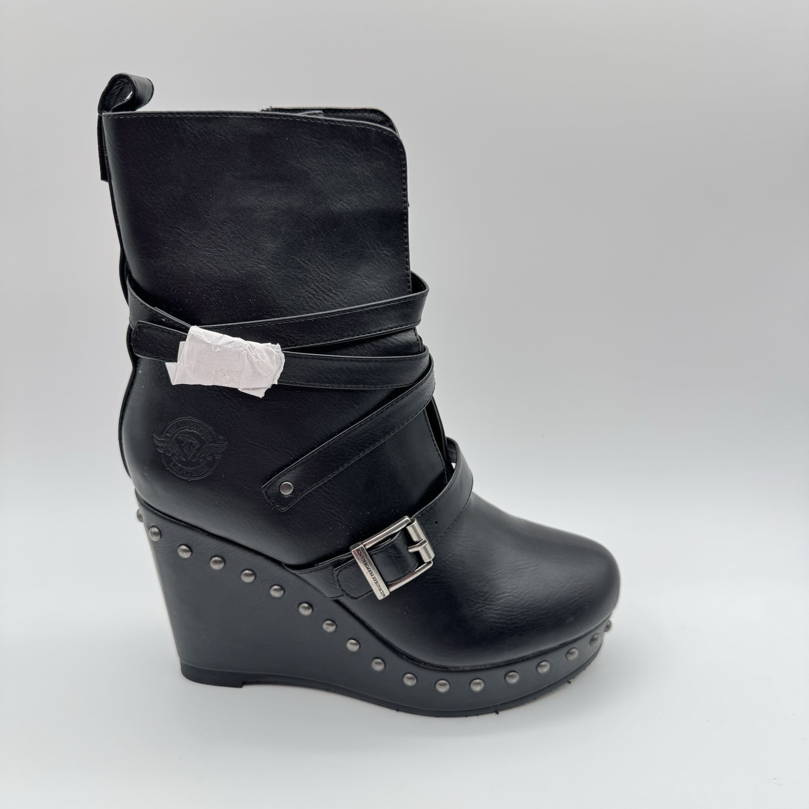 Milwaukee Women’s Triple Strap Boot Platform Wedge MBL9437 Sz 10