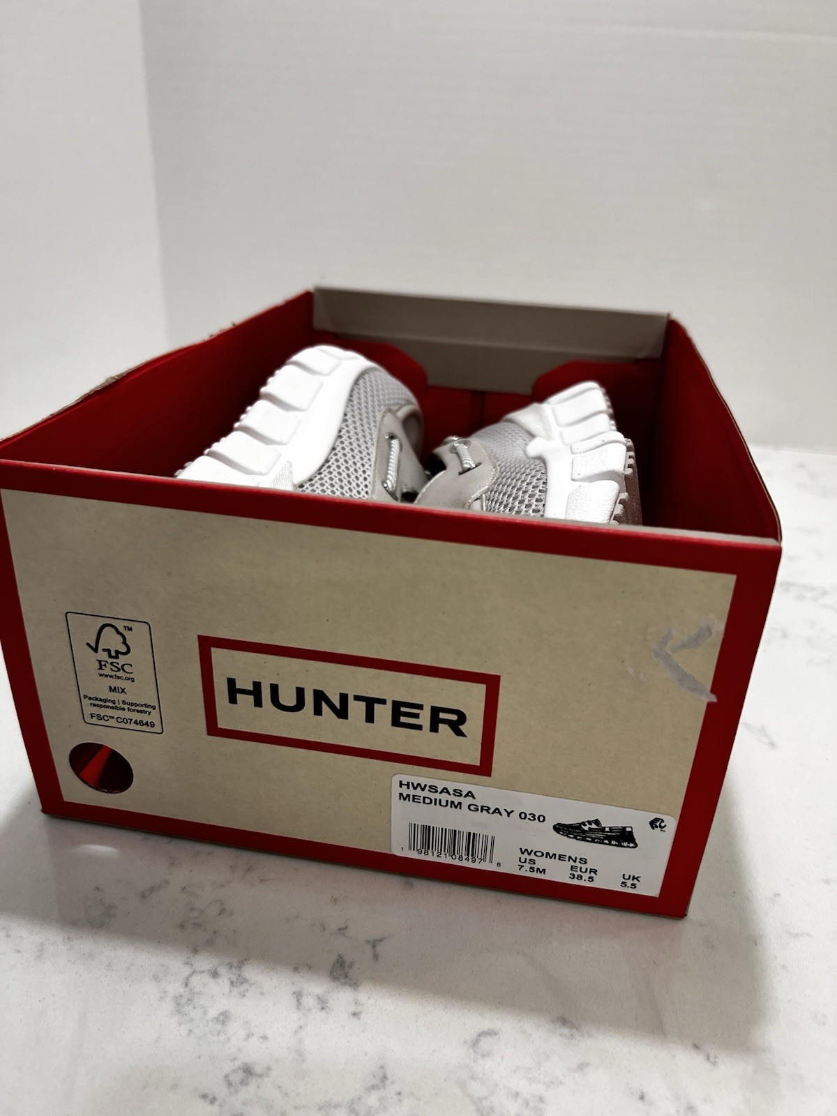Hunter Neutral-Tone Mesh and Leather Chunky Boat Sneakers