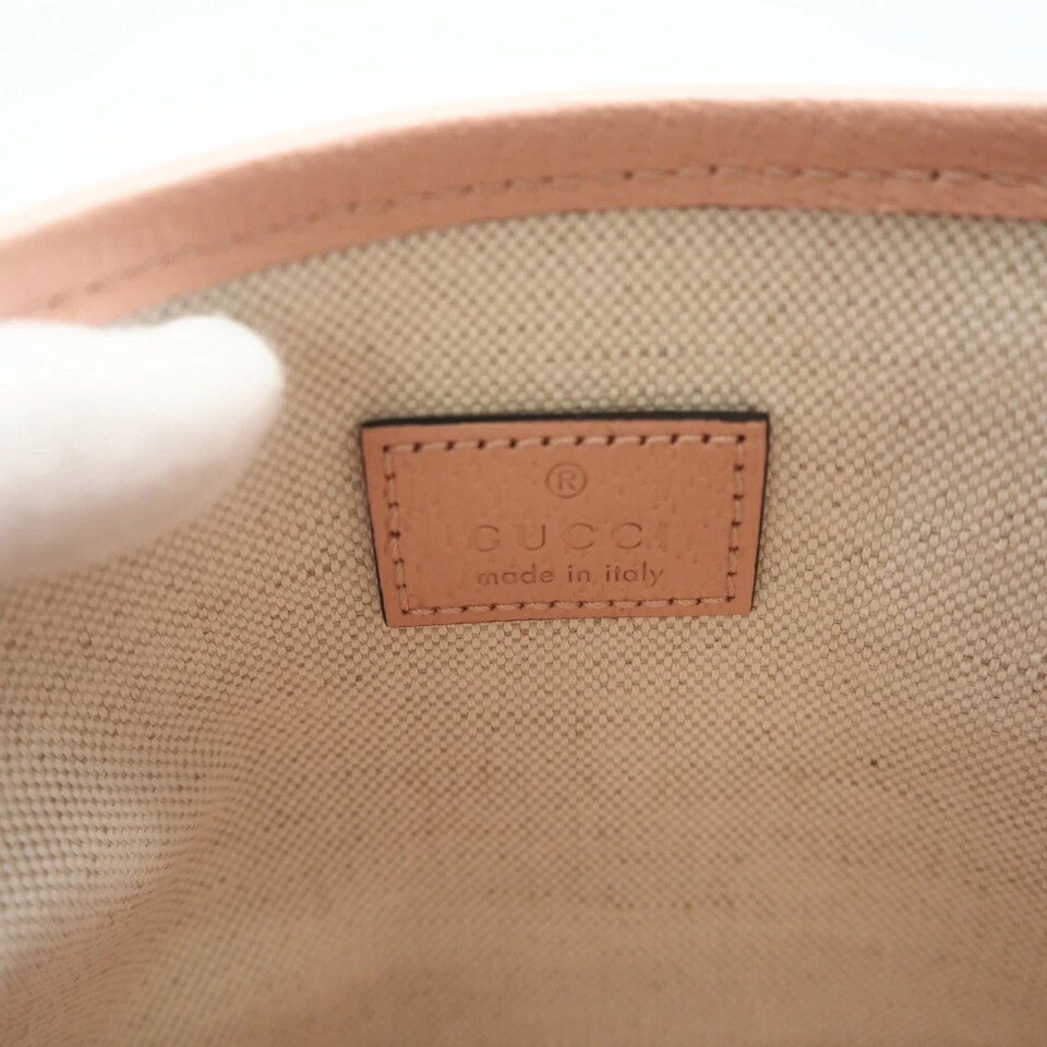 GUCCI GG Supreme Ophidia Small Tote Bag 2way Pink Beige