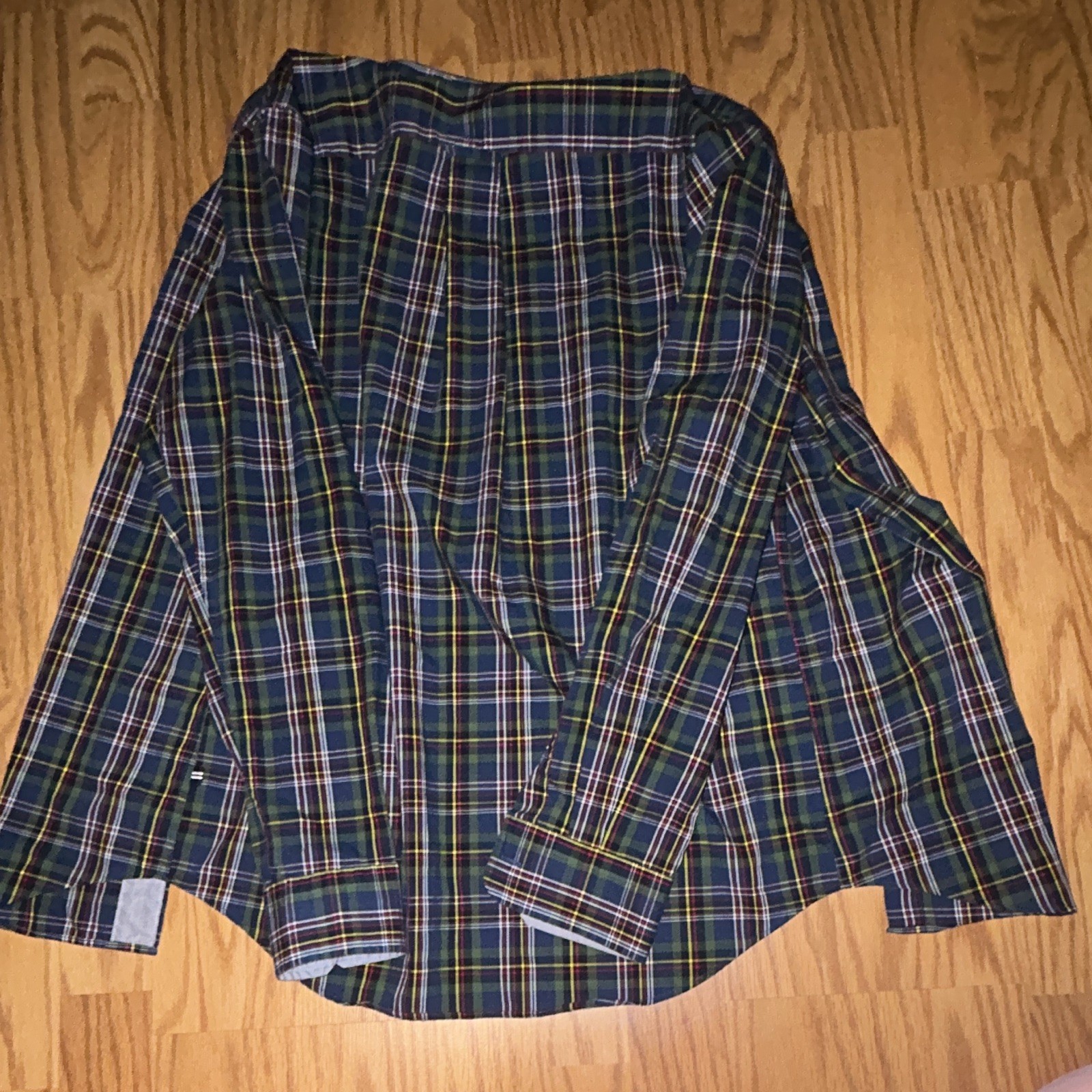 Nautica Men’s Cotton Woven Plaid Button-Down Long Sleeve Shirt Size S