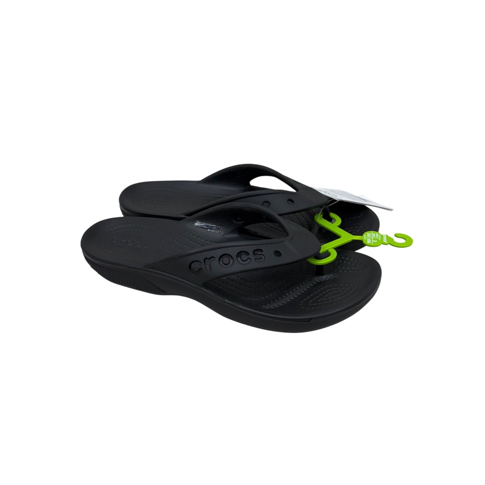 Crocs Baya II Black Flip Flop Thong Sandals Shoes 208192-001 Mens 6 Womens 8 NEW
