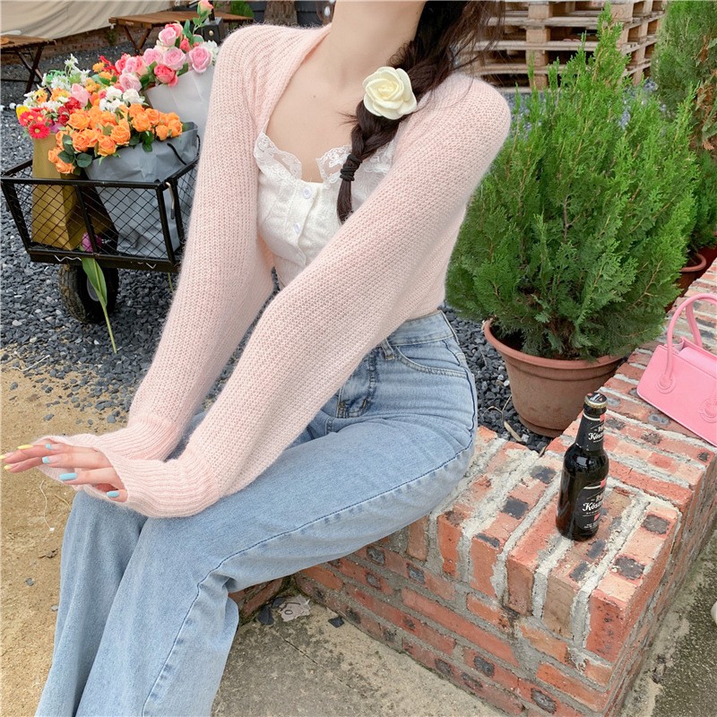 Women’s Summer Open Front Bolero Shrug Long Sleeve Solid Color Sun