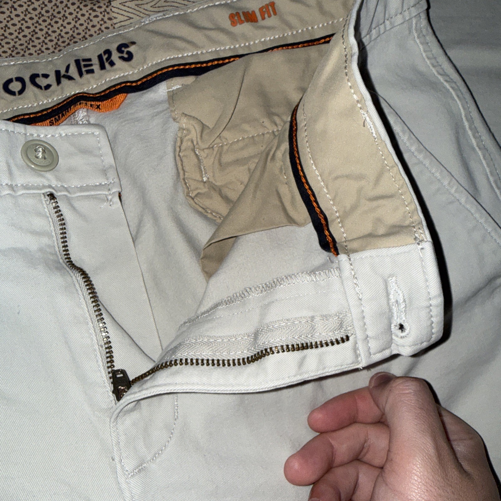 Dockers Tech Chino Pants Mens 34×29 Khaki Slim Fit Stretch Performance Golf