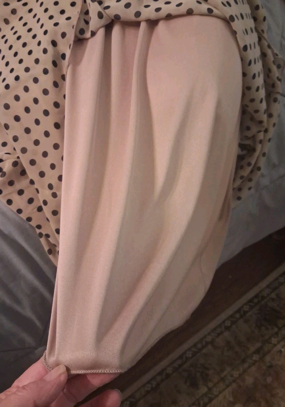 Brown Dress With Black Dots