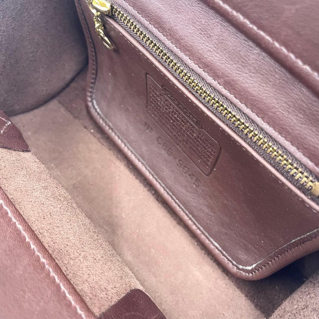 Excellent Condition Old Coach Handbag 2-way Shoulder Bag Turnlock 9045