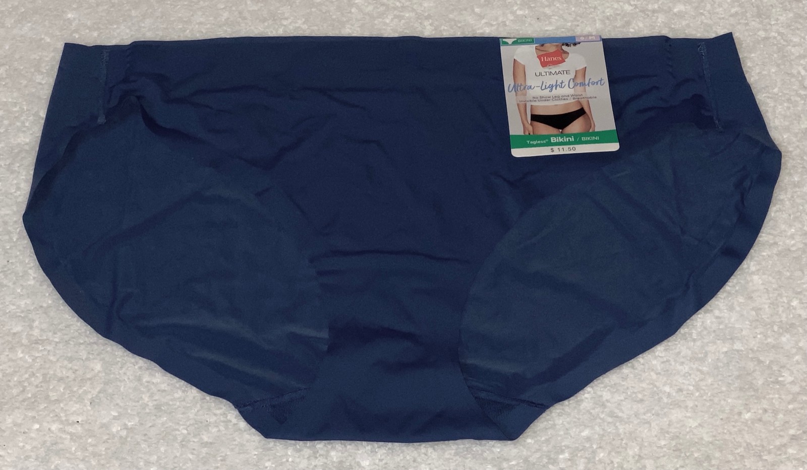 HANES Ultra Light Weight Comfort Navy Blue Bikini Panty Womens S 5 M 6 L 7 XL 8